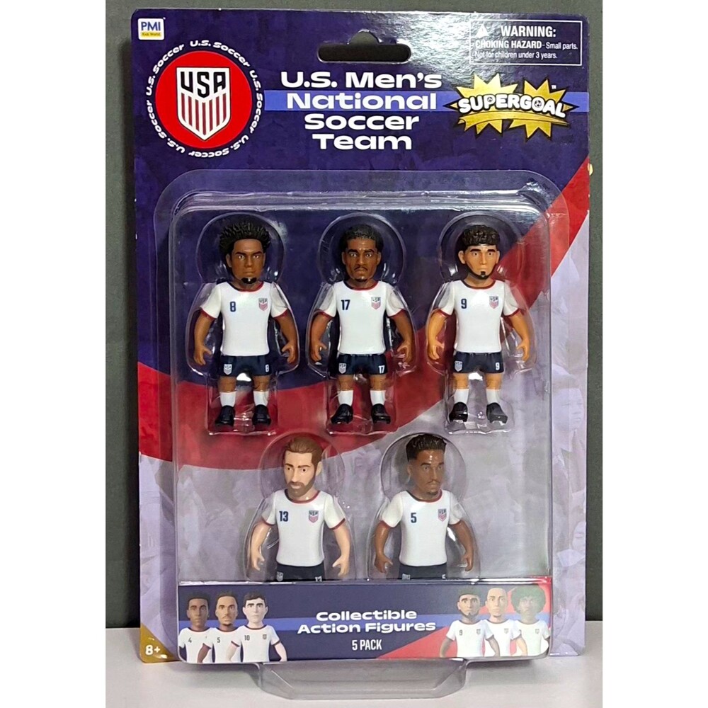 Supergoal USMNT Soccer Action Figures 5-Pack Boxed Ages 8+ U.S. Soccer